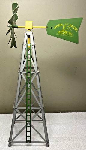 S&D Inc. Vintage Metal 17" John Deere Mini Windmill, Farm Agricultural Model
