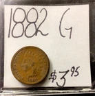 1882 Indian Head Cent G! ENN Coins