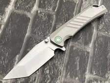 TwoSun TS597-14C-Gray-SW Folding Knife 14C28N Blade Titanium Handle Pocket Knife