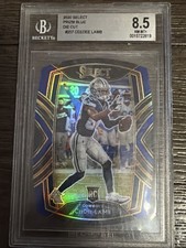 2020 Select Ceedee Lamb BLUE Prizm Die-Cut Club Level Rookie Card - Beckett 8.5. rookie card picture