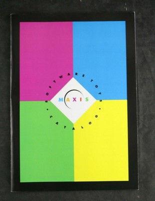 Vintage 1993 Maxis Games Software Catalog -Sim Life, A-Train, Sim Ant, Sim City