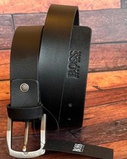 🌟HUGO BOSS Black Genuine Leather Jeans Belt 36inch waist 🌟