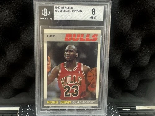 MICHAEL JORDAN 1987-88 FLEER #59 Beckett BGS 8 CHICAGO BULLS