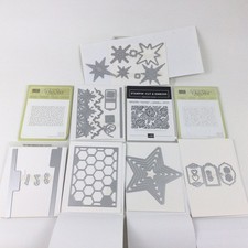 Lot Of 9 Stampin' Up Framelits Thinlits Cut And Emboss Dies Sizzix Folder Stars