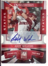 andy wilkins rc rookie draft auto autograph arkansas razorbacks college #/50 10