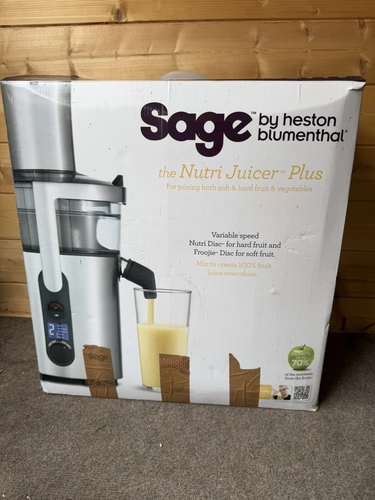 Sage Nutri Juicer Plus BJE520UK Juicer 1300W Centrifugal Stainless Steel 5 Speed