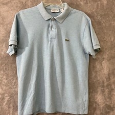 Lacoste men s polo golf shirt Men's size M Blue Alligator Logo Cotton