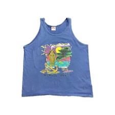 Vintage Mytrle Beach T-Shirt Sleeveless Adult Size XL Nutmeg Mills Made In USA