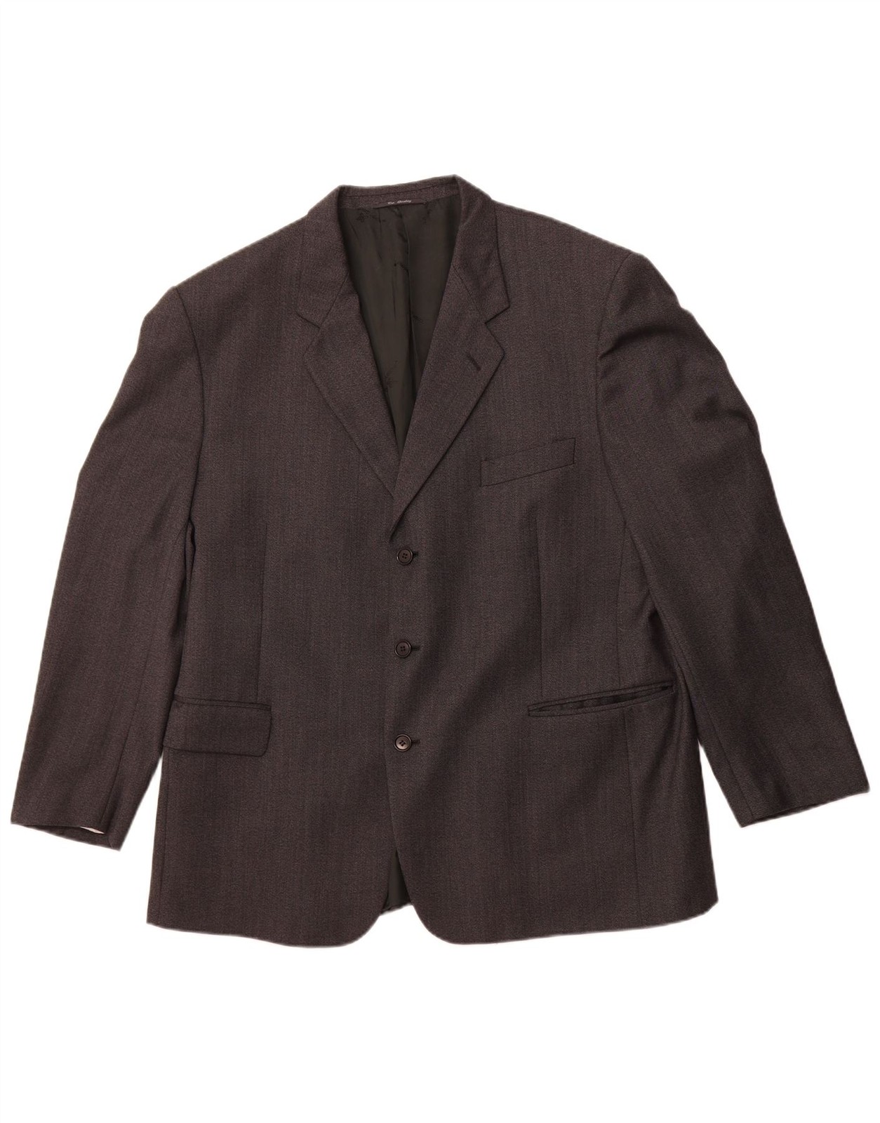 BIAGIOTTI Mens 3 Button Blazer Jacket UK 40 Large Grey Merino Wool AQ14