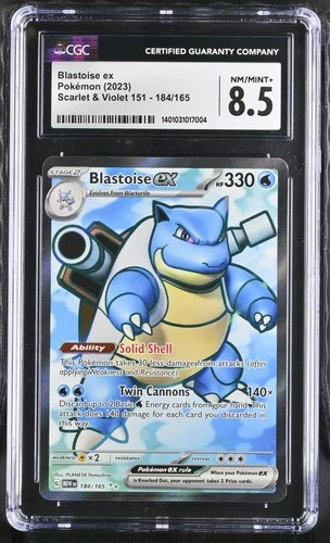 2023 Scarlet & Violet 151 #184/165 Blastoise ex CGC 8.5
