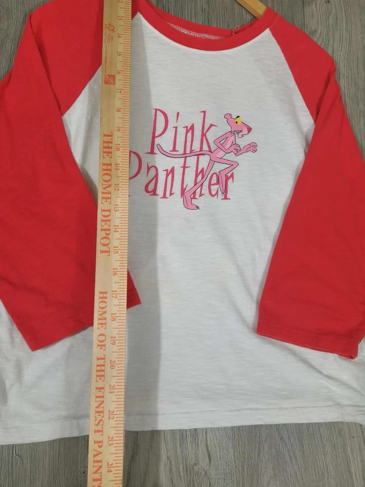 Camisa gráfica raglán rosa pantera roja y blanca manga larga #6 Foto 2 de 4