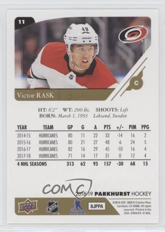 2018-19 Upper Deck Parkhurst Gold Victor Rask #11 - Image 2 of 2