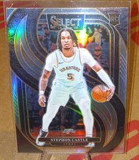 2024-25 Panini Select - Premier Level Stephon Castle #175 Silver Prizm (RC)