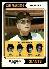 1974 Topps Charlie Fox San Francisco Giants #78