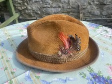 Dunn and Co Trilby Hat Pigskin Suede, Medium