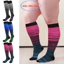 Plus Size Compression Socks 20-30 mmhg Calf Men Women Wide Calf 2XL-4XL-Large