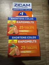 Zicam RapidMelts Cold Remedy Dissolving Tablets, Citrus, 25 Count 2pk Exp09/27