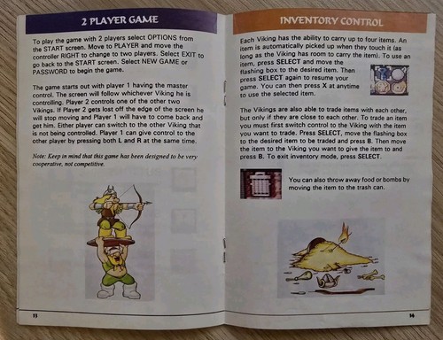 SNES The Lost Vikings Manual Only Super Nintendo PAL - Bild 5 von 5