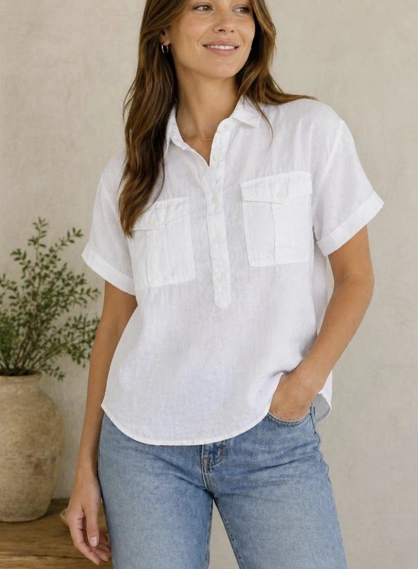 J.Crew Baird Mcnutt Irish 100% Linen Shirt oversized Size 0
Opens in a new window or tab
