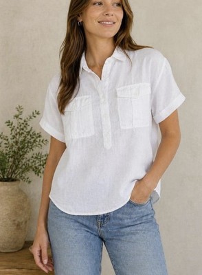 J.Crew Baird Mcnutt Irish 100% Linen Shirt oversized Size 0
