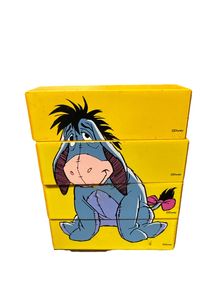 Lote de 4 bloques rompecabezas vintage de Disney WINNIE THE POOH PIGLET TIGGER & EEYORE Foto 3 de 4