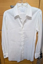 Men's Prada White Button Front With French Cuffs Sz 42 16 1/2