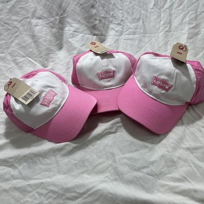Levi s Youth Snapback Hats Pink White Two-Tone $12 ea or $32 for All 3