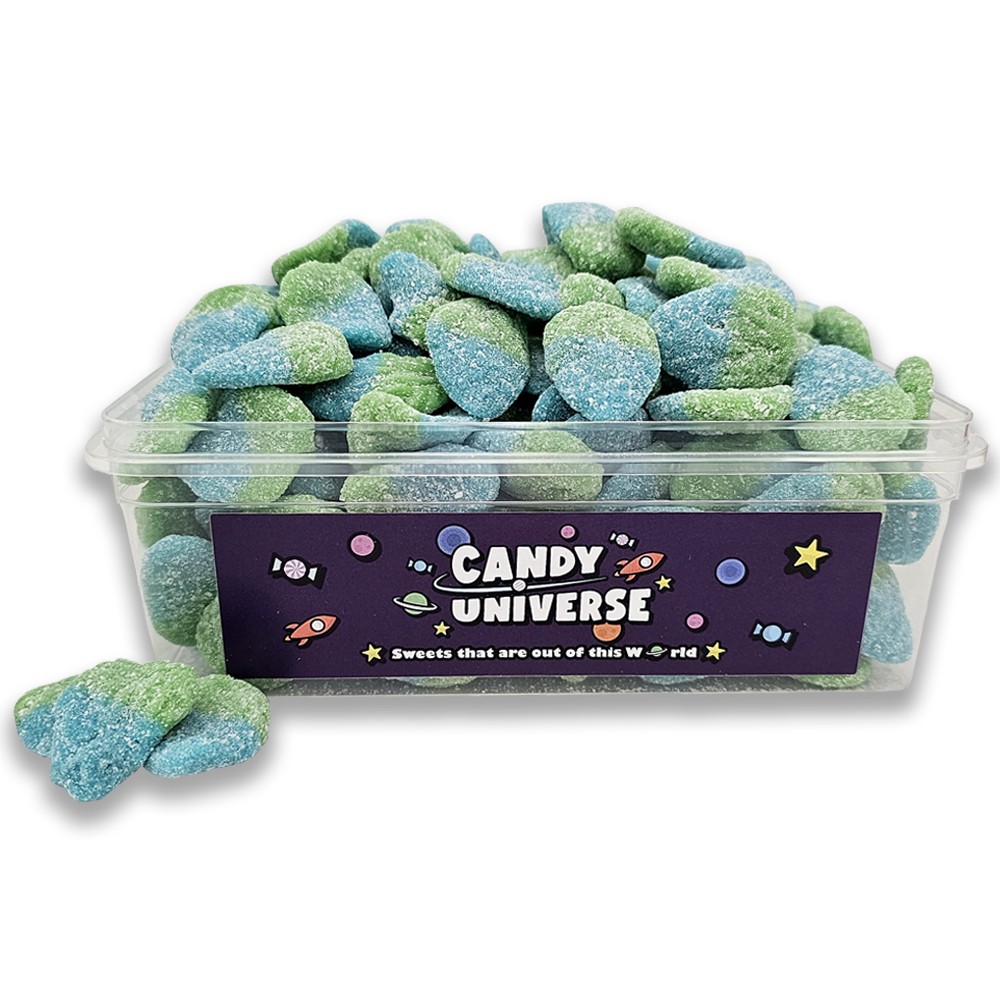 Candy Universe Fizzy Blue Raspberries Tub 800g - Fizzy, Soft and Chewy Sweets
