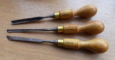 Group of 3 MARPLES Carving Chisels Gouges Woodworking