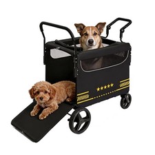 Extra Large Pet Stroller with Ramp, Dog Stroller for Large  Medium Dogs up t...