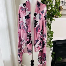 Beautiful Pink Floral Soft Billowy Womens Wrap Romantic Dainty Feminine