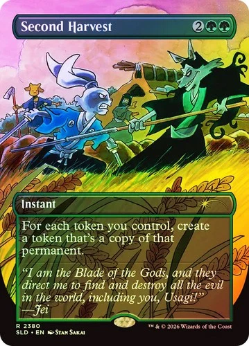MTG FOIL Second Harvest(Usagi Yojimbo) Borderless - Secret Lair Drop #2380