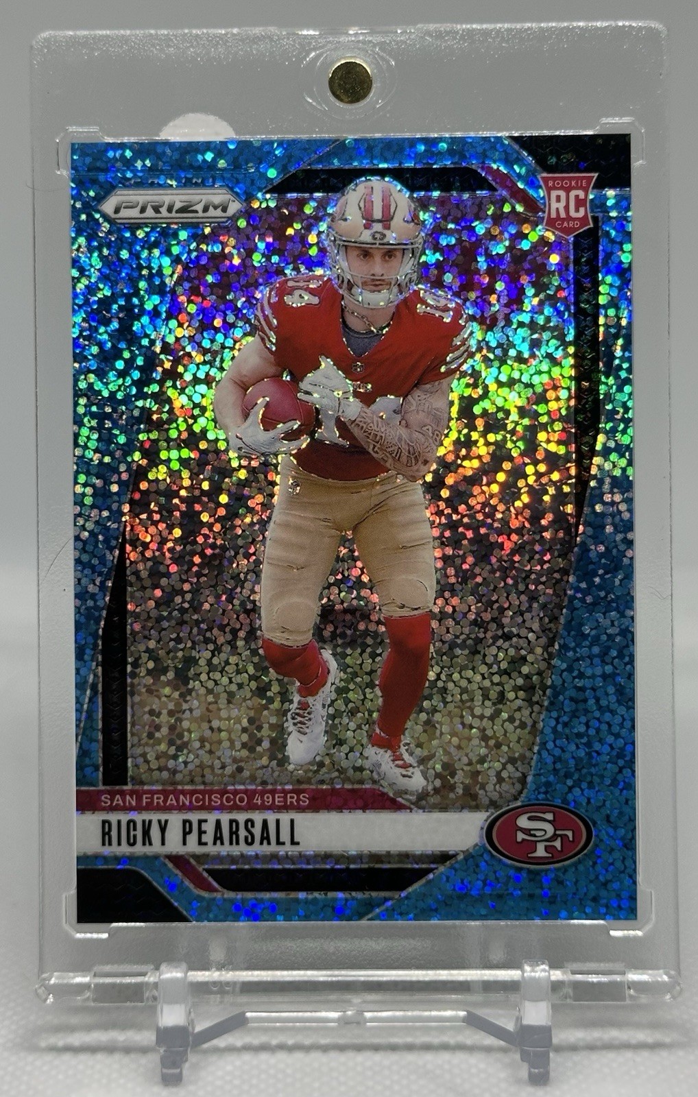 2024 Panini Prizm Ricky Pearsall Blue Sparkle Rookie /96 #383 RC 49ers