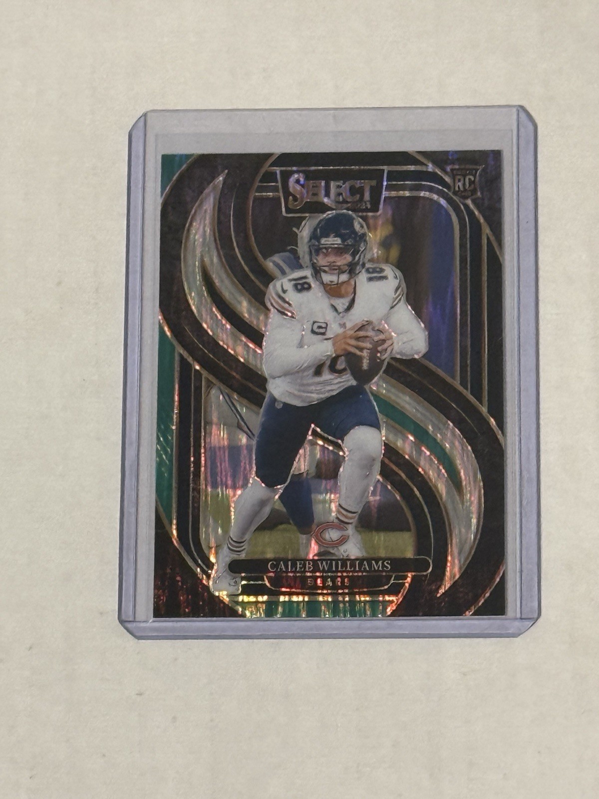 Caleb Williams Black & Green Prizm Shock Rookie 2024 Panini Select #114