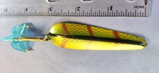 Vintage WRIGHT & McGILL Streamliner 5/8 Oz Spoon Perch Pattern Collectible Lure