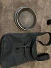 Reproduction Civil War Tarred Haversack + Metal Plate Lot