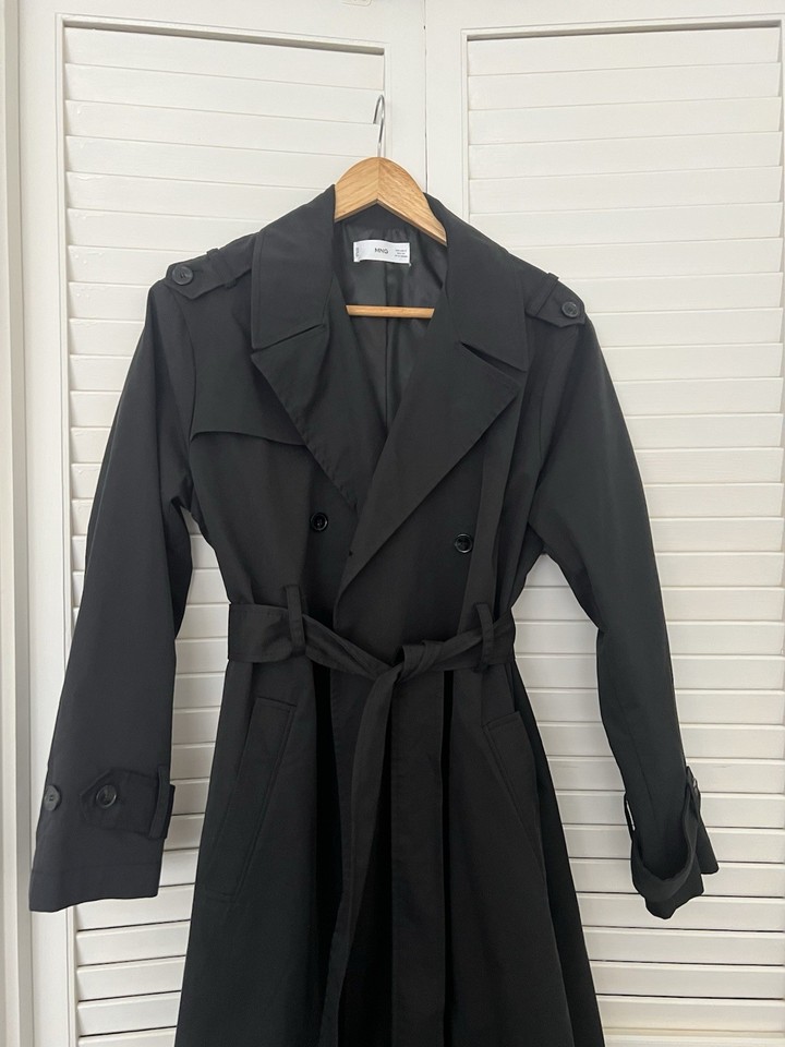 Mango MNG Black Trench Coat
