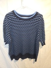 Liz Claiborne Womens XXL Blue Knit Crewneck Pullover Sweater NWT