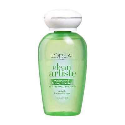 L'Oreal Paris Clean Artiste Waterproof & Long Wearing Eye Makeup Remover 4 Fl Oz