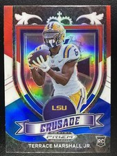 2021 Panini Prizm Draft Picks #180 Terrace Marshall Jr. Red White and Blue RC