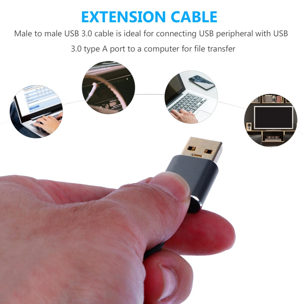 High-Speed USB 3.0 Hub Cable Male to Male Data Transfer Cord