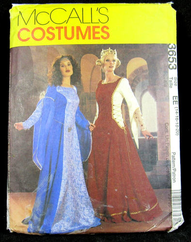 Renaissance Camelot Kleid Kleider Kostüm Größe 6 8 10 12 McCalls 3653 ungeschnitten - Bild 1 von 6