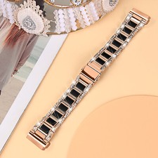 Resin Stainless Steel Watch Band for Fitbit Versa 4 Sense 2 Bracelet Strap
