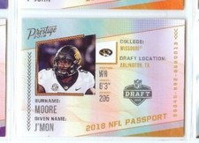 J'MON MOORE 2018 PANINI PRESTIGE FOOTBALL NFL PASSPORT #PP-JM MISSOURI 