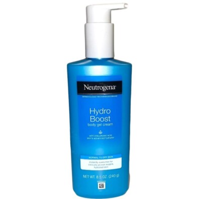  NEUTROGENA   (8.5 Oz.) Bottle  HYDRO BOOST  Body Gel Cream *Hyaluronic Acid.