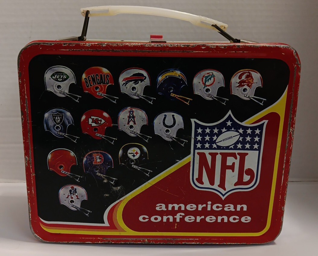 Vintage 1976 NFL Metal Lunchbox AFC NFC | eBay