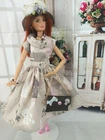 HANDMADE FOR BARBIE DOLL VINTAGE LINED EASTER BUNNY OUTFIT DRESS SET