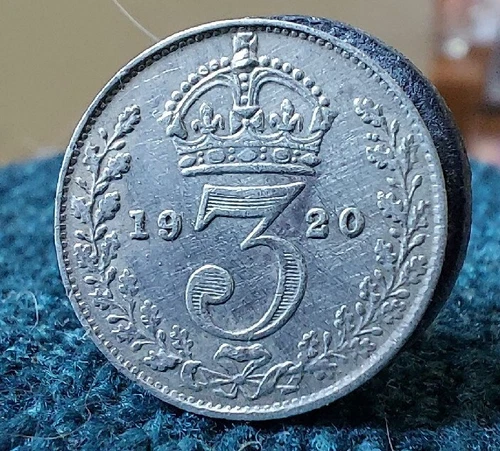 1920 George V Threepence — photo from the most recent tracked eBay sale
