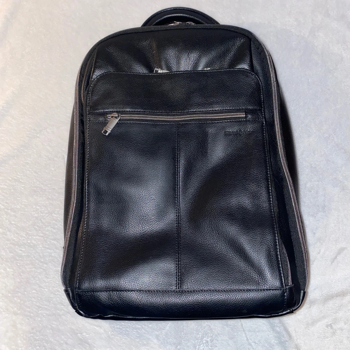 Classic Leather Backpack - Black