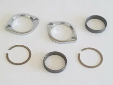 Chrome Exhaust Flange Set & Gaskets - Big Dog 1998-2019 - Fits Harley 1984-2019